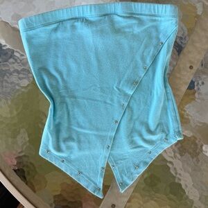 Blue tube top Studded Button Scarf